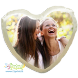 Cuscino raso cuore 50x50 con foto