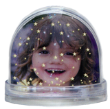 Palla di neve stelle con foto