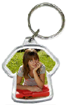 Portachiavi tshirt plastica con foto