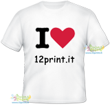 TShirt I Love manica corta