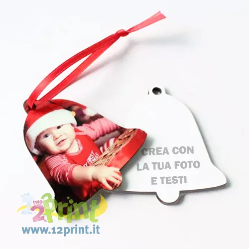 Addobbo natalizio a campana personalizzato con foto