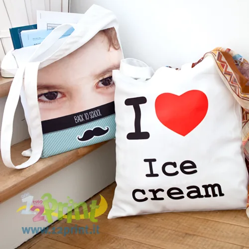 Borsa shopper personalizzata con foto