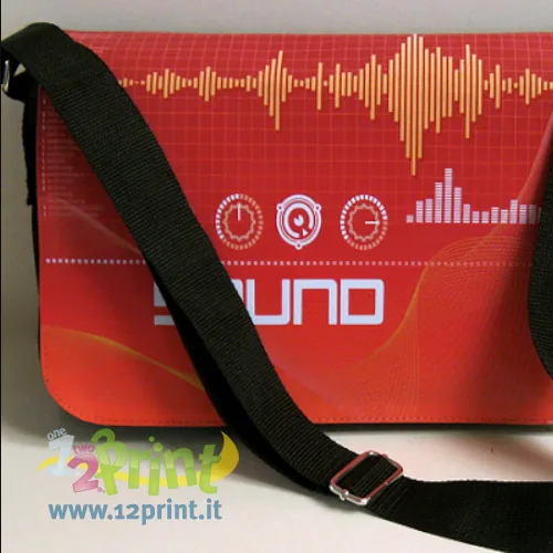 Borsa City nera personalizzata con foto