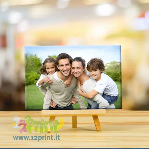 Cavalletto in legno con foto personalizzata