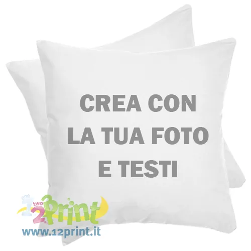 Cuscino fronte retro personalizzato con due foto