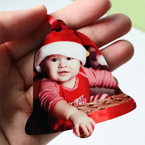 Addobbo natalizio a campana personalizzato con foto