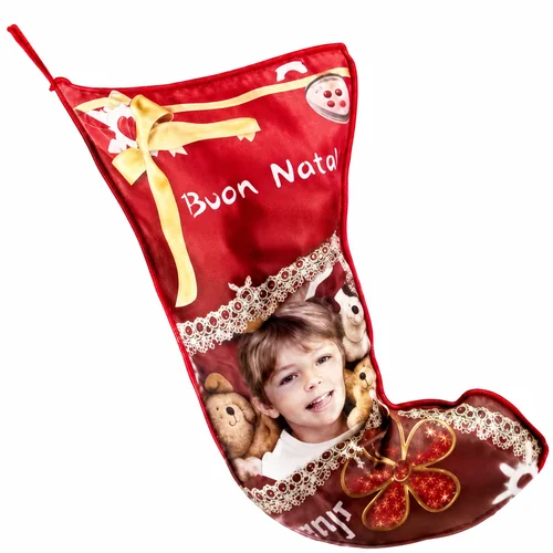 Calza della Befana personalizzata con foto e nome