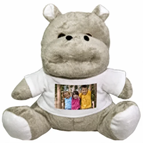 Ippopotamo peluche personalizzato con foto