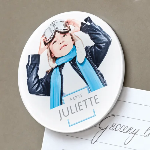 Magnete tondo in PVC personalizzato con foto