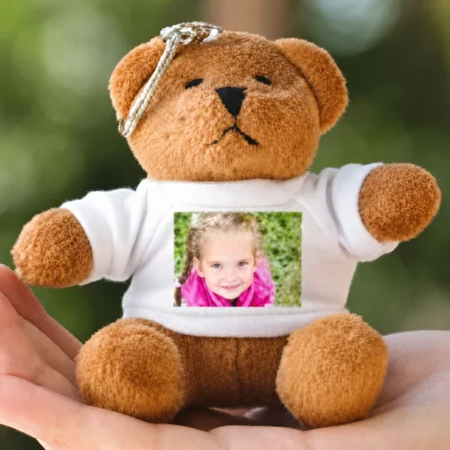 Portachiavi peluche personalizzato con foto