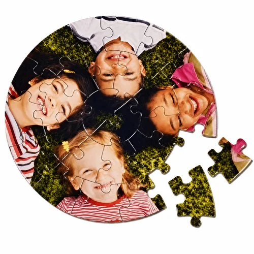 Puzzle rotondo personalizzato con foto