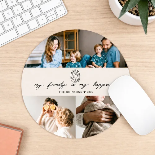 Tappetino mouse tondo personalizzato con foto