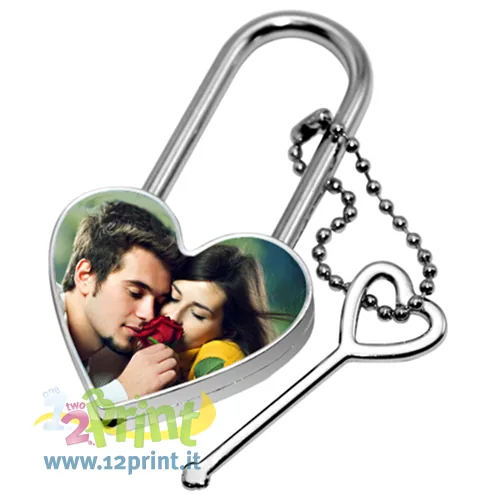 Lucchetto a cuore personalizzato con foto