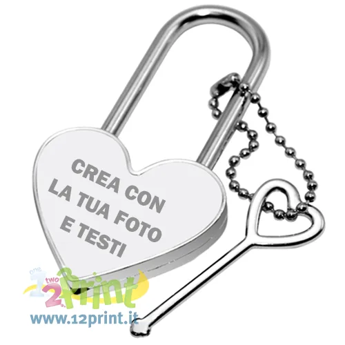 Lucchetto a cuore personalizzato con foto