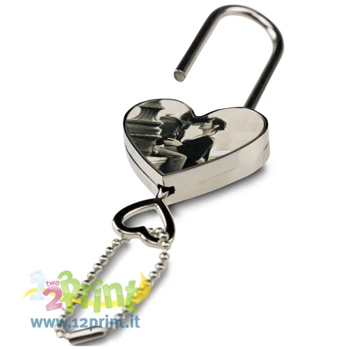 Lucchetto a cuore personalizzato con foto