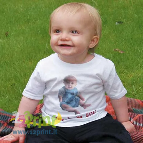 Maglietta neonato personalizzata con foto