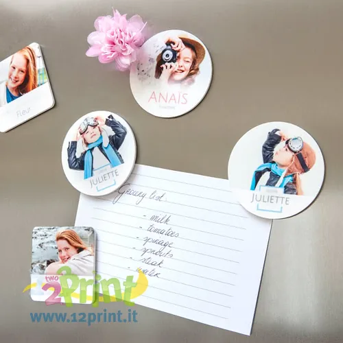 Magnete tondo in PVC personalizzato con foto