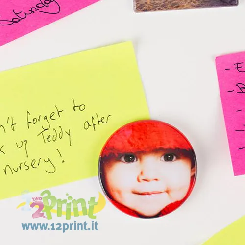 Magnete tondo in PVC personalizzato con foto