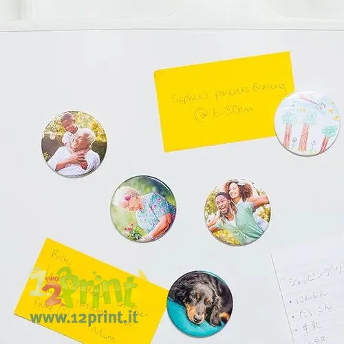 Magnete tondo in PVC personalizzato con foto