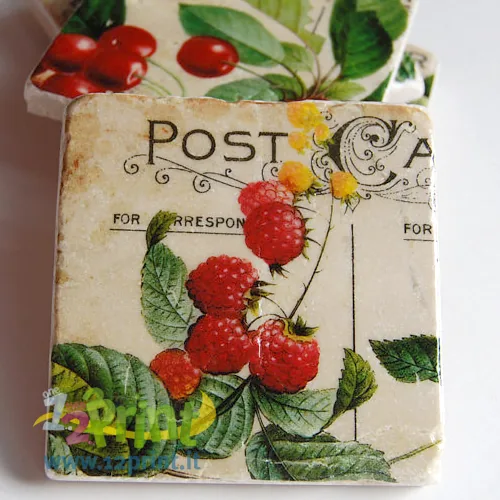 Marmo Botticino 10x10 personalizzato con foto
