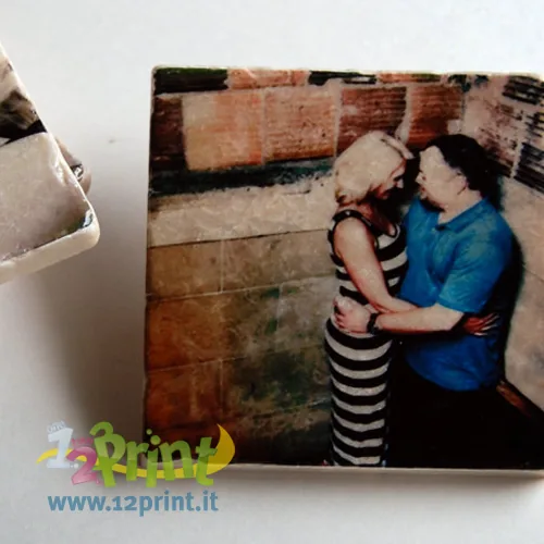 Marmo Botticino 15x15 personalizzato con foto