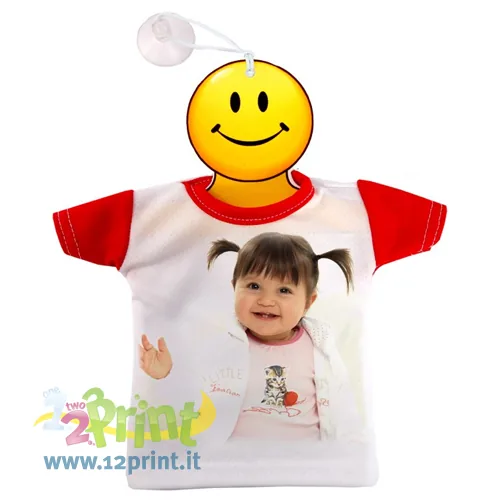 Mini t-shirt personalizzata con foto da appendere