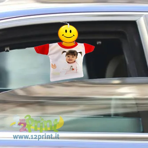 Mini t-shirt personalizzata con foto da appendere