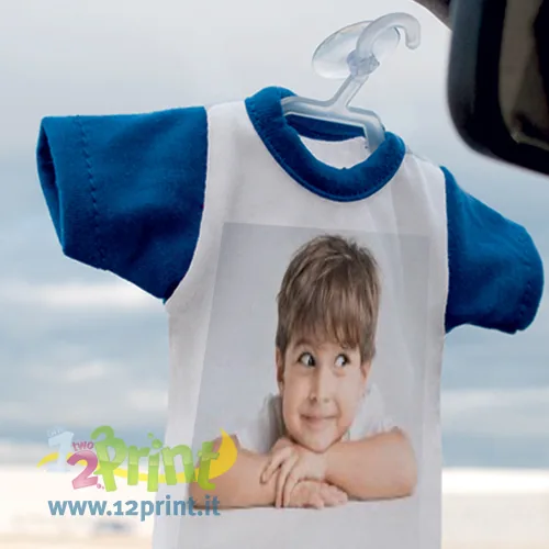 Mini t-shirt personalizzata con foto da appendere