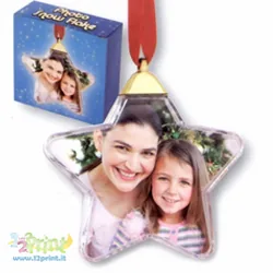 Palla Natale Clear Stella Personalizzata