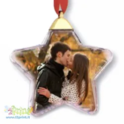 Palla Natale Clear Stella Personalizzata
