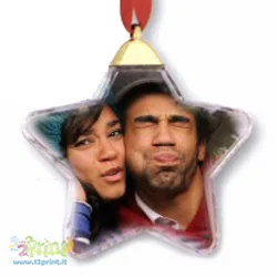 Palla Natale Clear Stella Personalizzata