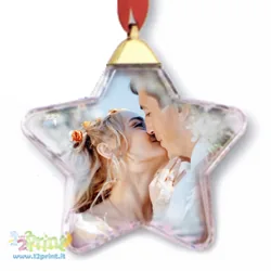 Palla Natale Clear Stella Personalizzata
