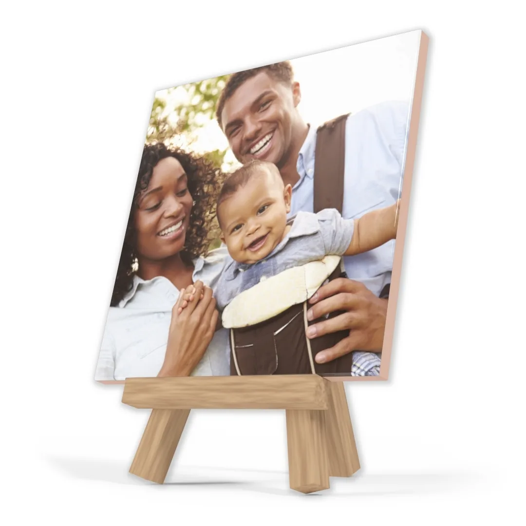 Piastrella 10x10 su cavalletto personalizzata con foto