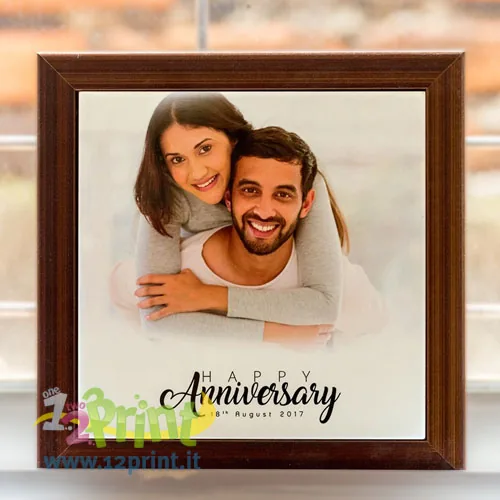 Piastrella 15x15 con cornice personalizzata con foto