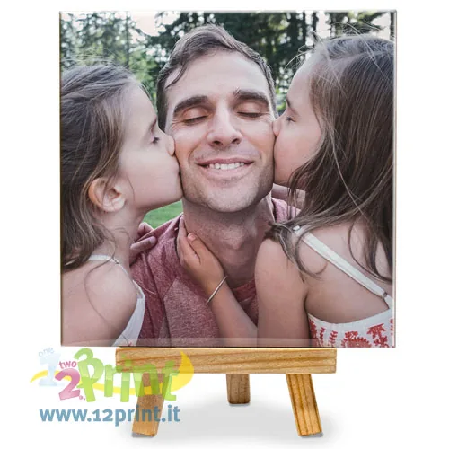 Piastrella 15x15 su cavalletto personalizzata con foto