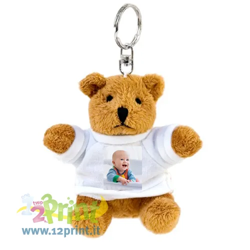 Portachiavi peluche personalizzato con foto