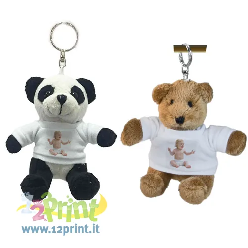 Portachiavi peluche personalizzato con foto