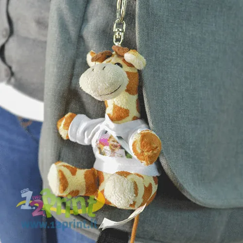 Portachiavi peluche personalizzato con foto