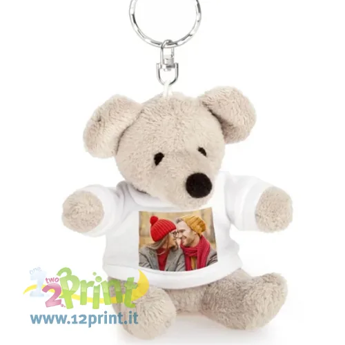 Portachiavi peluche personalizzato con foto