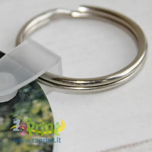Portachiavi tondo in PVC personalizzato con foto