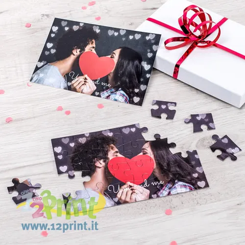 Puzzle cartolina personalizzato con foto