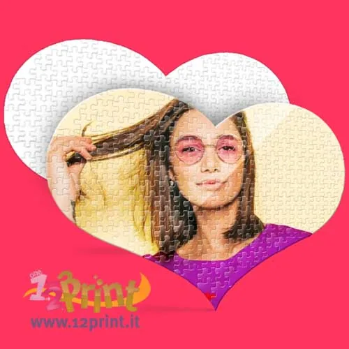 Puzzle a cuore 25x20 personalizzato con foto