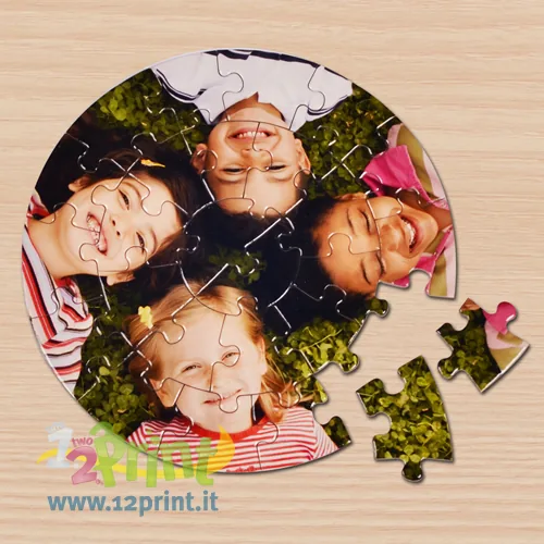 Puzzle rotondo personalizzato con foto