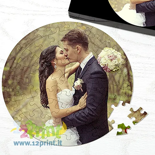Puzzle rotondo personalizzato con foto