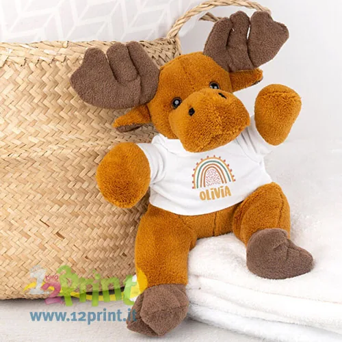 Renna di Natale peluche personalizzata con foto