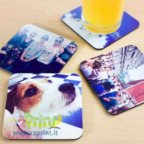 Sottobicchiere Quadrato Personalizzato