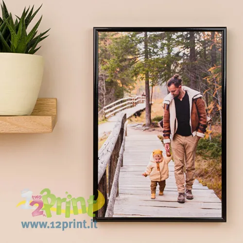 Stampa foto con cornice in legno personalizzata
