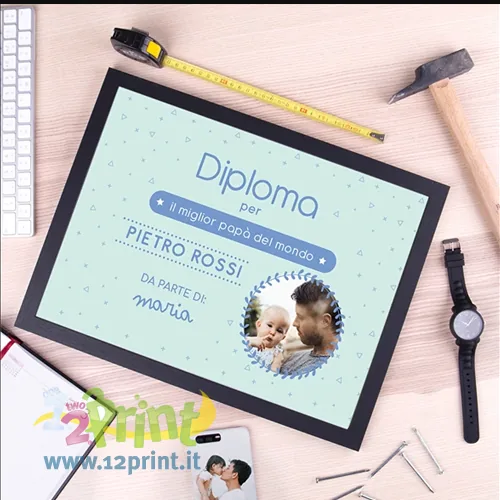 Stampa foto con cornice in legno personalizzata