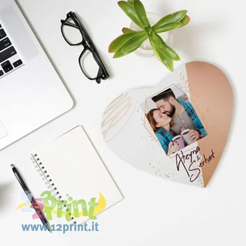 Tappetino Mouse Cuore Personalizzato