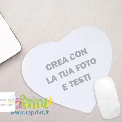 Tappetino Mouse Cuore Personalizzato